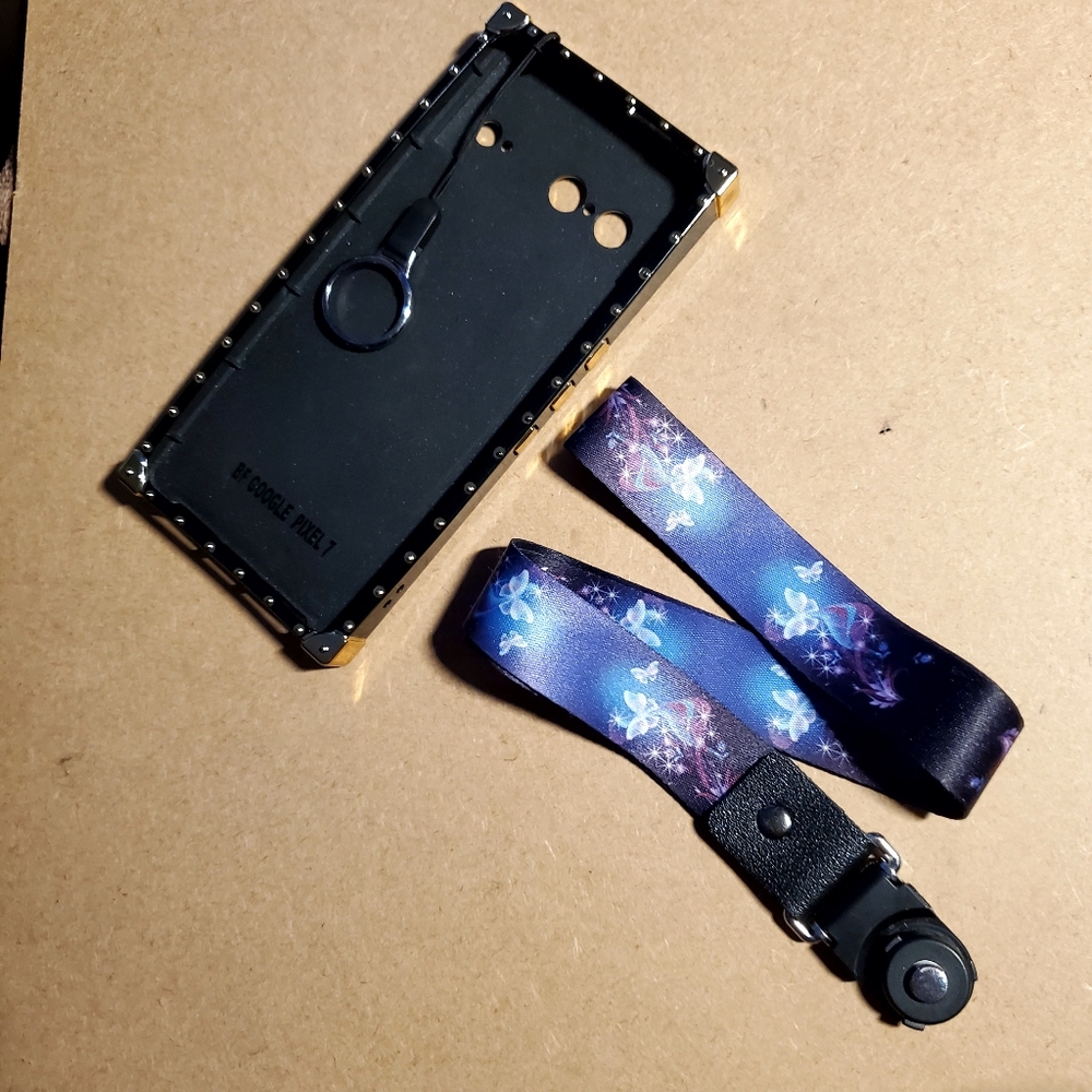 Google Pixel 7 Butterfly Case W/360° Flex Stand & Matching Lanyard - Picture 5 of 6